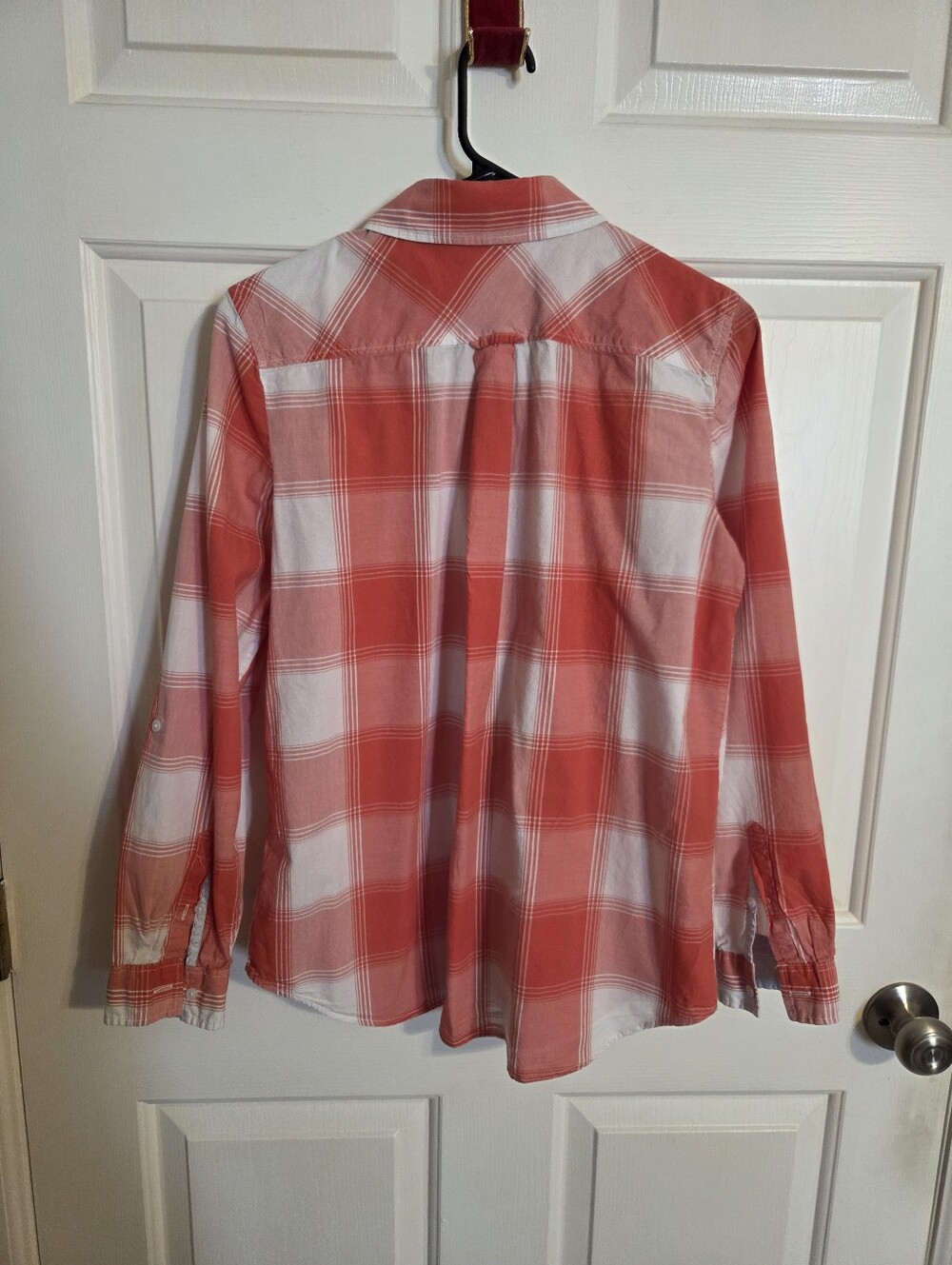 Tommy Hilfiger Plaid Relaxed Fit Shirt Large Corral - Picture 7 of 10
